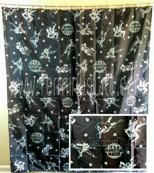 Monster Mosh Band Shower Curtain